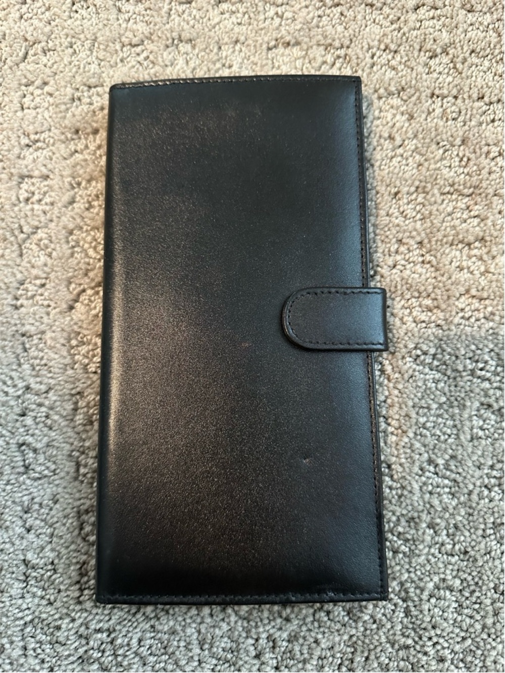 Black Leather Checkbook Wallet/Organizer